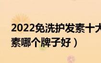 2022免洗护发素十大品牌排行榜（免洗护发素哪个牌子好）
