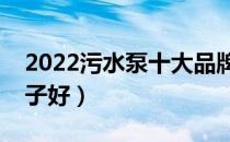 2022污水泵十大品牌排行榜（污水泵哪个牌子好）