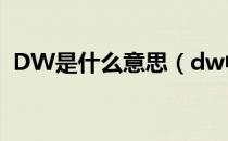 DW是什么意思（dw中文含义是什么意思）