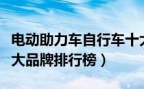 电动助力车自行车十大名牌（电助力山地车十大品牌排行榜）