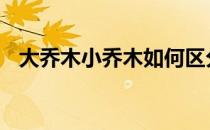 大乔木小乔木如何区分 大小乔木怎么区分