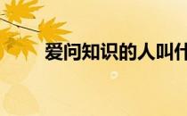 爱问知识的人叫什么 爱问知识的人