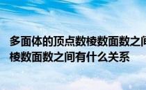 多面体的顶点数棱数面数之间有什么关系吗 多面体的顶点数棱数面数之间有什么关系