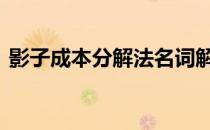影子成本分解法名词解释 影子价格名词解释
