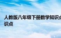 人教版八年级下册数学知识点朗读 人教版八年级下册数学知识点
