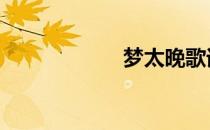 梦太晚歌词 梦太晚