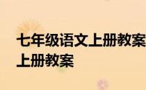 七年级语文上册教案及教学反思 七年级语文上册教案