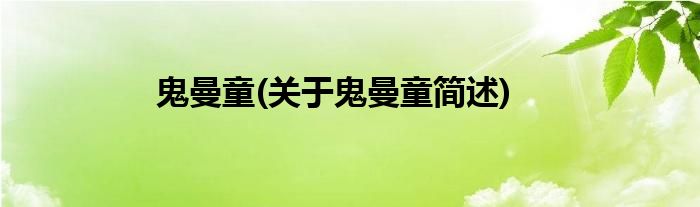 鬼曼童(关于鬼曼童简述)