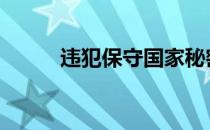 违犯保守国家秘密法的规定 违犯