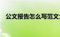 公文报告怎么写范文大全 公文报告怎么写