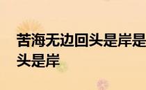 苦海无边回头是岸是王者谁说的 苦海无边回头是岸