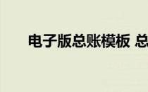 电子版总账模板 总账明细账电子模板