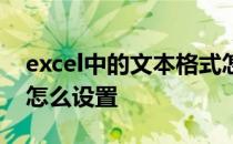 excel中的文本格式怎么设置 excel文本格式怎么设置
