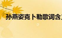 孙燕姿克卜勒歌词含义 孙燕姿克卜勒歌词