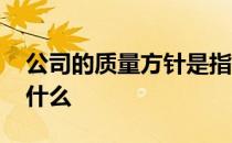 公司的质量方针是指什么 企业的质量方针是什么