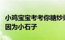 小鸡宝宝考考你糖炒栗子用小石子来炒制，是因为小石子