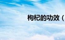 枸杞的功效（枸杞的功效）