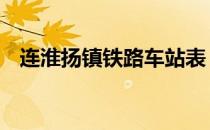连淮扬镇铁路车站表 连淮扬镇铁路线路图