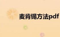 麦肯锡方法pdf 麦肯锡ppt模板