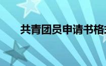 共青团员申请书格式 团员申请书格式