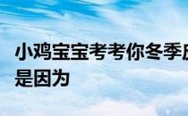 小鸡宝宝考考你冬季皮肤容易干燥粗糙，主要是因为