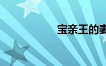 宝亲王的妻妾 宝亲王