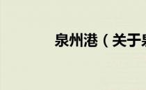 泉州港（关于泉州港的介绍）