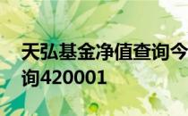 天弘基金净值查询今日价格 天弘基金净值查询420001