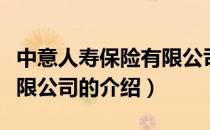 中意人寿保险有限公司（关于中意人寿保险有限公司的介绍）