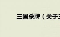 三国杀牌（关于三国杀牌的介绍）