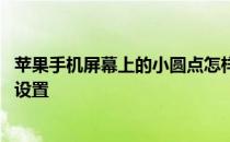 苹果手机屏幕上的小圆点怎样设置 苹果手机屏幕小圆点怎么设置