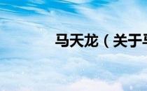 马天龙（关于马天龙的介绍）