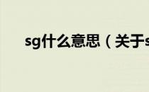 sg什么意思（关于sg什么意思的介绍）