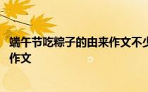 端午节吃粽子的由来作文不少于六百字 端午节吃粽子的由来作文