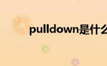 pulldown是什么意思 pulldown