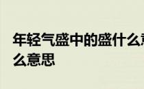 年轻气盛中的盛什么意思? 年轻气盛中的盛什么意思