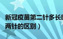 新冠疫苗第二针多长时间打（新冠疫苗一针和两针的区别）