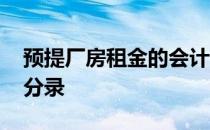 预提厂房租金的会计分录 计提厂房租金会计分录