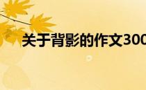 关于背影的作文300字 关于背影的作文