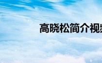 高晓松简介视频 高晓松简介