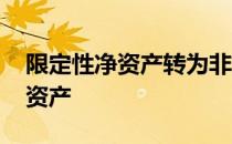 限定性净资产转为非限定性净资产 限定性净资产