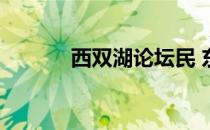 西双湖论坛民 东海西双湖论坛