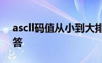 ascll码值从小到大排列顺序是什么?-芝士回答