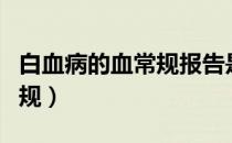 白血病的血常规报告是怎样的（白血病的血常规）
