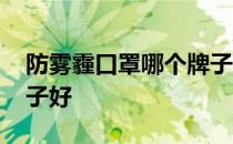 防雾霾口罩哪个牌子好用 防雾霾口罩哪个牌子好