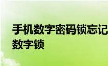 手机数字密码锁忘记了怎么办 手机密码忘了数字锁