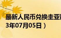 最新人民币兑换圭亚那元汇率汇价查询（2023年07月05日）