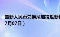 最新人民币兑换尼加拉瓜新科多巴汇率汇价查询（2023年07月07日）