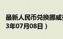 最新人民币兑换挪威克朗汇率汇价查询（2023年07月08日）