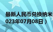 最新人民币兑换纳米比亚元汇率汇价查询（2023年07月08日）